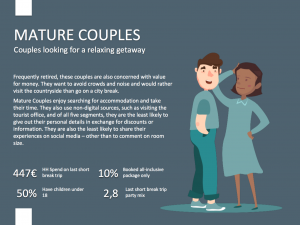 Illustration of Mature Couples, a segment of short break customer journey