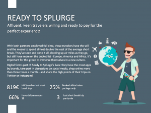 Illustration of Ready to splurge, one segment of short break customer journey